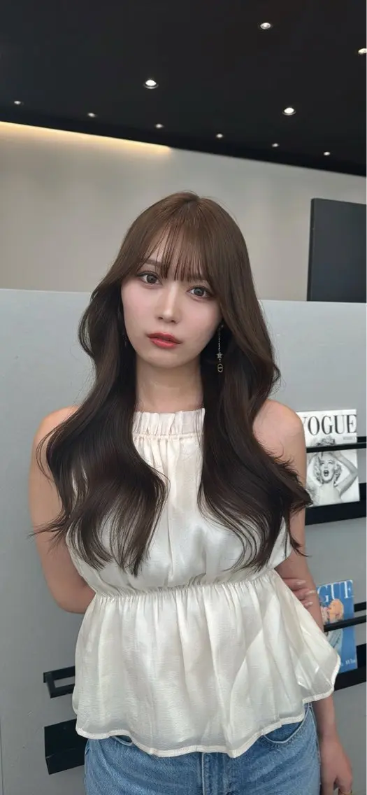 ロング カラー グレージュ カット k-two心斎橋 ♡ 顔周りカット/yuiのヘアスタイル