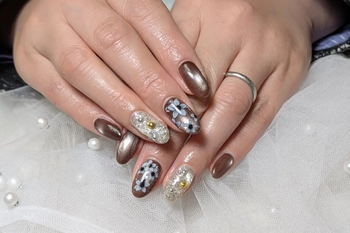 ネイル ニュアンスネイル シンプルネイル ハンドネイル m&pPrivate nailsalonのネイルデザイン