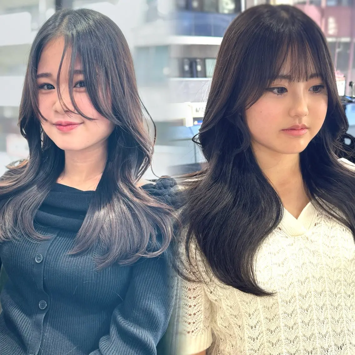 ロング カット ヘアカラー トリートメント 【韓国レイヤー】 MITSUI🇰🇷のヘアスタイル