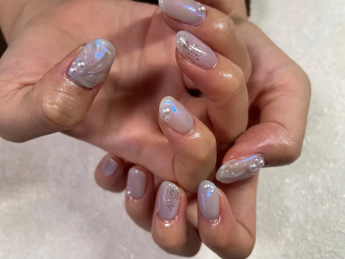 ネイル ジェルネイル 韓国ネイル メンズネイル パラジェル 春ネイル ハンドネイル kiki nail &brow二子玉川のネイルデザイン
