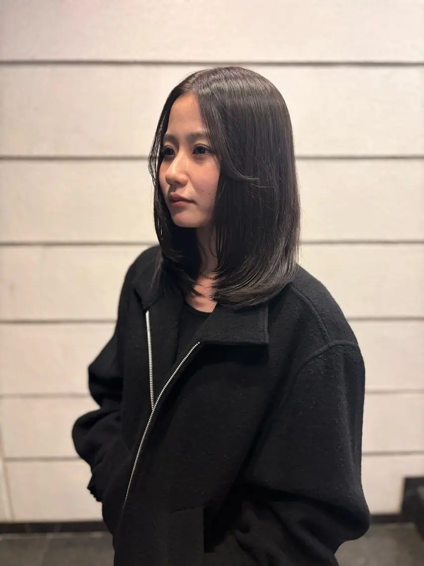 ミディアム カラー 透明感カラー グレージュ カット ヘアカラー kenshin/艶髪 /似合わせカットのヘアスタイル