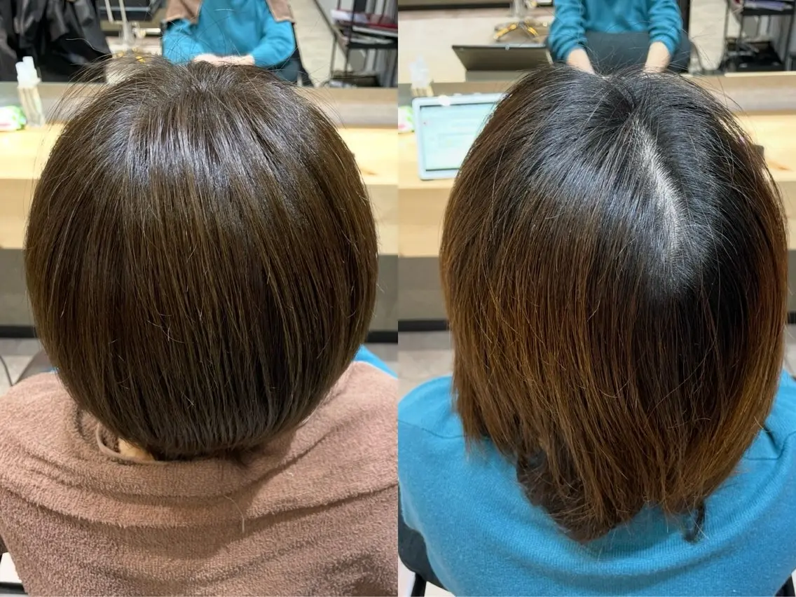 ヘアリセッター+カット+髪質改善カラーの写真