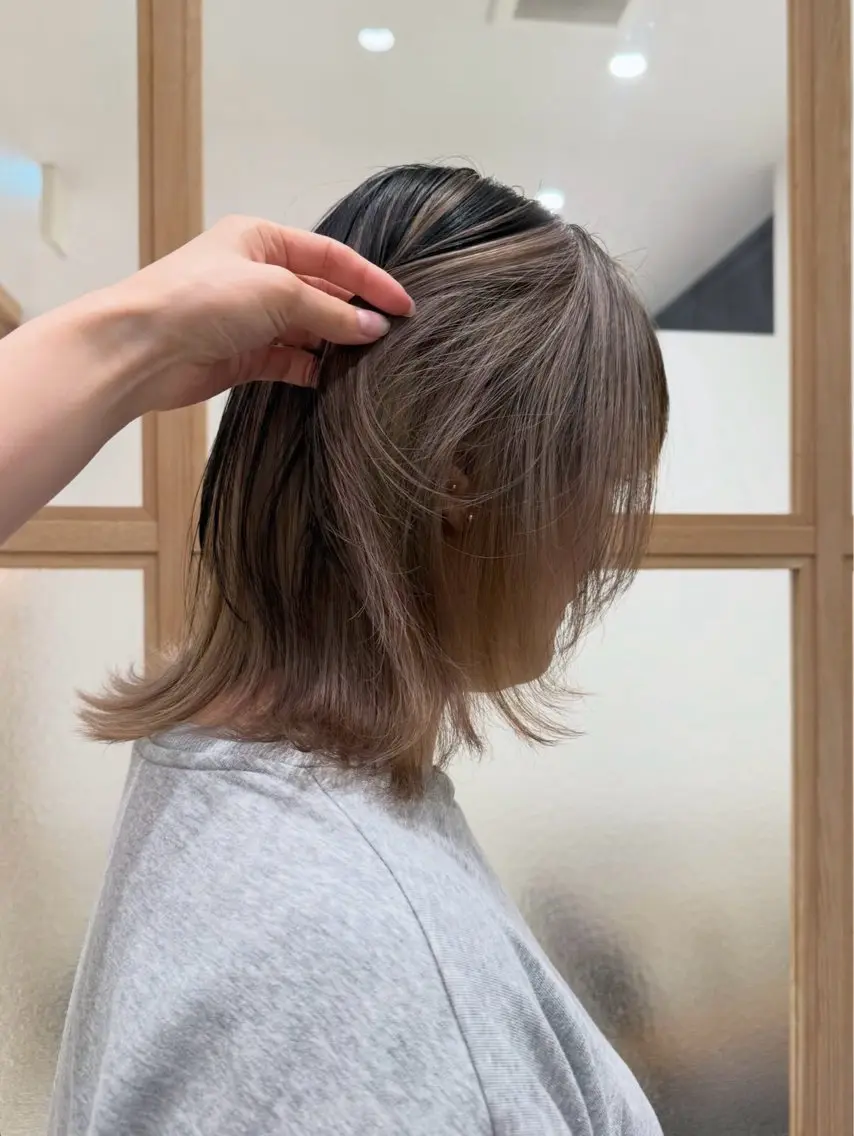 ミディアム カット ヘアカラー トリートメント 𓍯柔らかhair 𓍯 yukinoのヘアスタイル