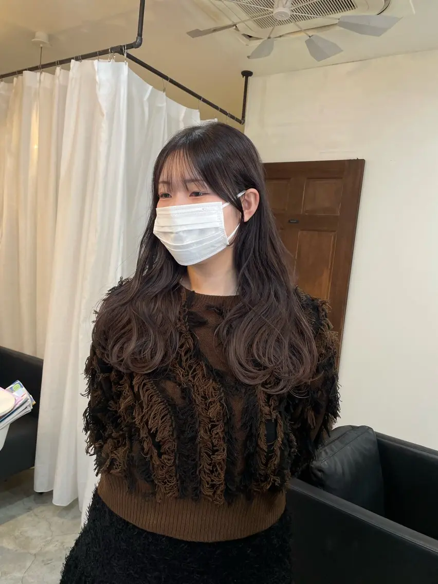 ロング カット ヘアカラー 顔周りカット 🎀サヤカ🎀のヘアスタイル