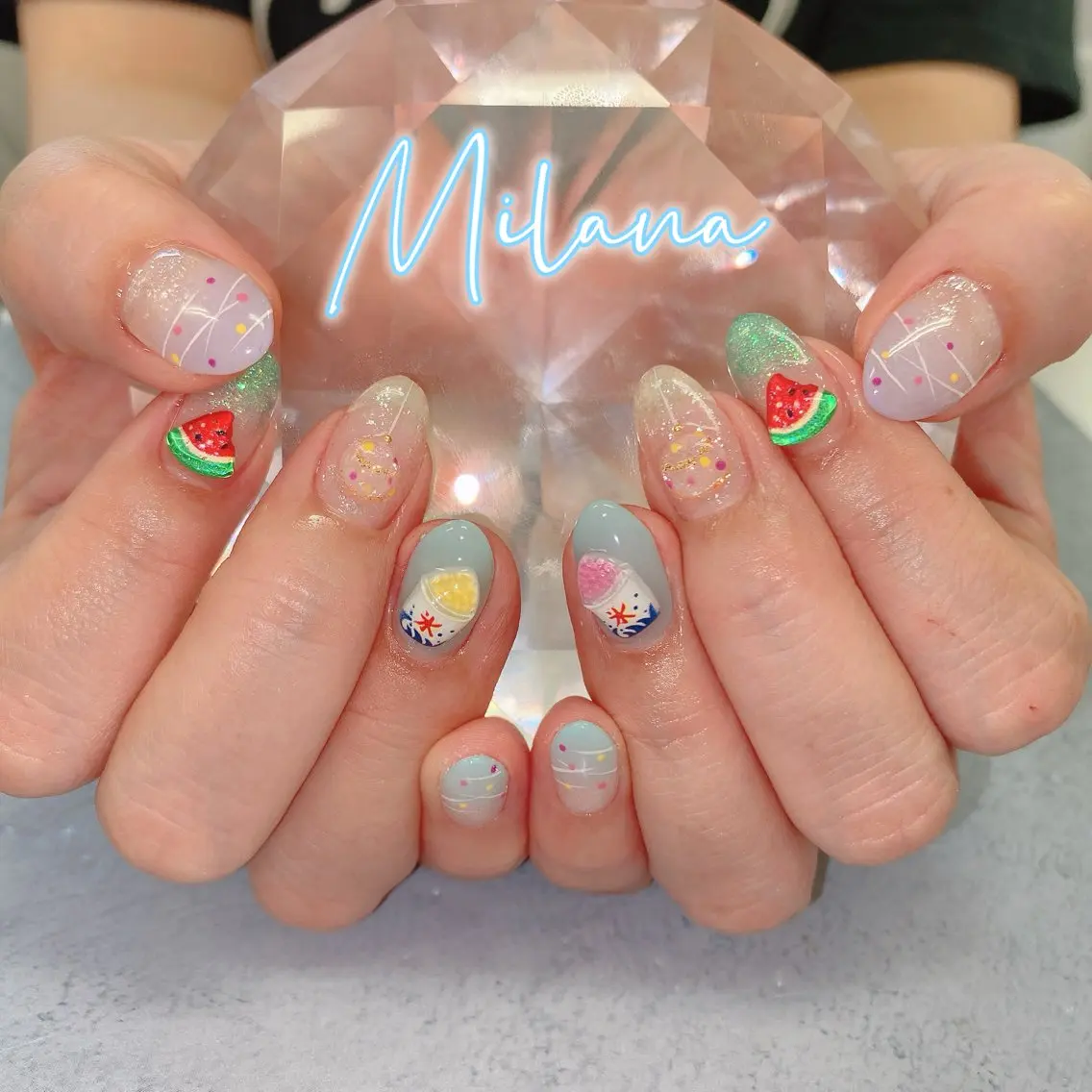 ネイル ヨーヨーネイル ハンドネイル Milana (研修生メニュー)のネイルデザイン