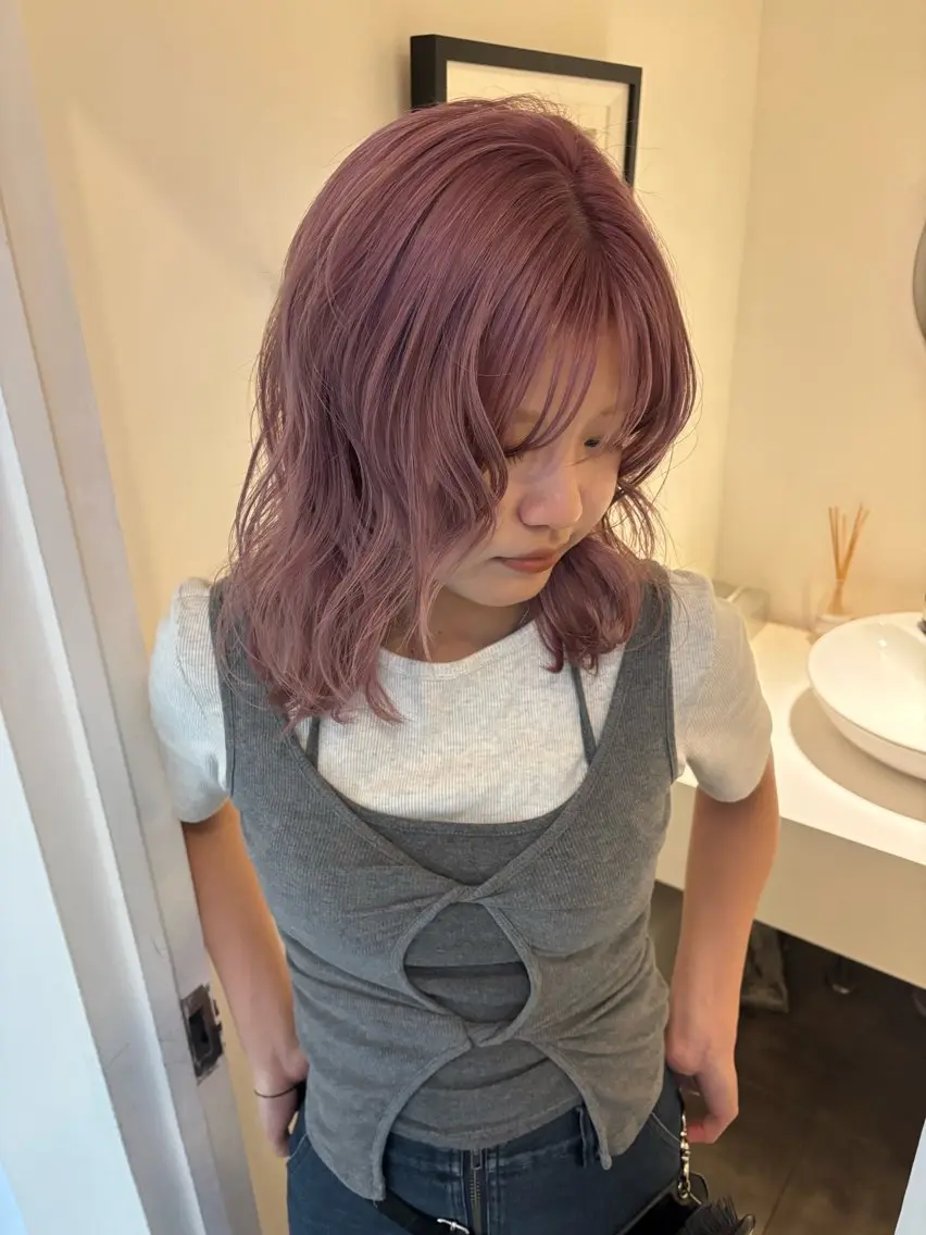 セミロング ヘアカラー トリートメント 🍄Kurumi🍄 visionのヘアスタイル