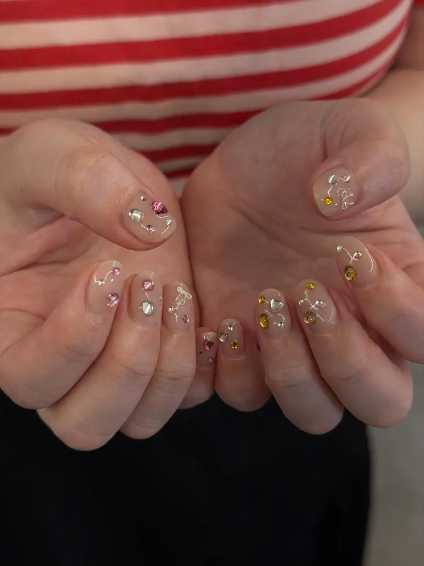 ネイル ジェルネイル レース マグネットネイル ニュアンスネイル パラジェル ハンドネイル ハンドケア Bana_ Nailのネイルデザイン