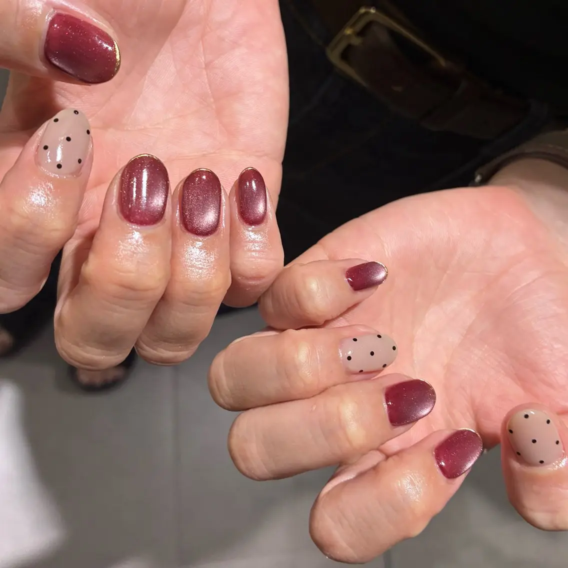 ネイル ボルドー ハンドネイル WAVY airiのネイルデザイン