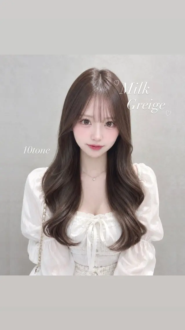 ロング カラー グレージュ ヘアカラー girly上品ヘア 🎀/ベージュikuのヘアスタイル
