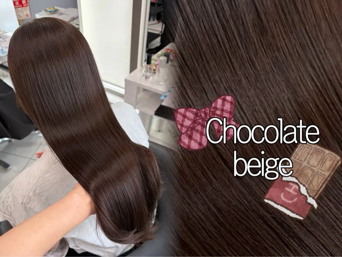 ロング カラー カット ヘアカラー トリートメント Sakuraෆ˚* 透け感ベージュ🥨のマツエク・マツパデザイン