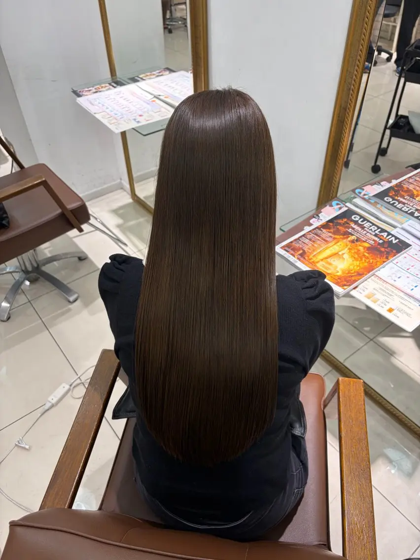 ロング カット ヘアカラー トリートメント 縮毛・髪質改善🩰 mai🐰ྀི🤍のヘアスタイル
