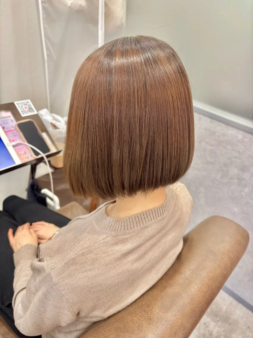 ショート 久保田康雅 辻堂 髪質改善×縮毛矯正のヘアスタイル