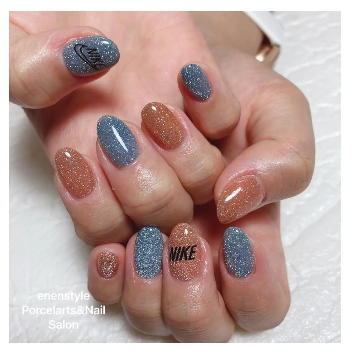 ミディアム ネイル ハンドネイル 🐾enen style 🐾のネイルデザイン