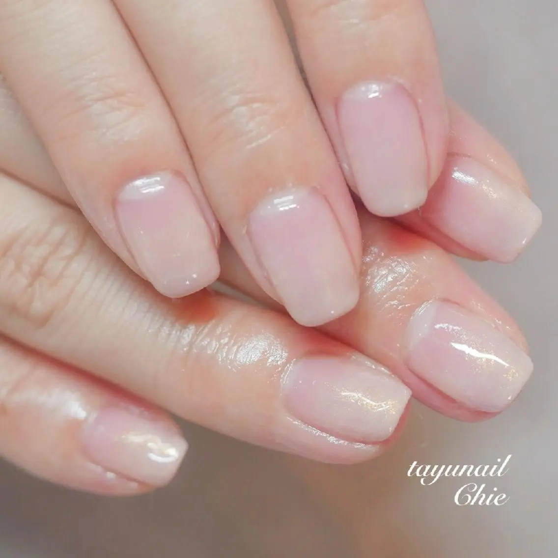 ネイル ブルー ジェルネイル グラデーション オフィスネイル パラジェル ネイルサロン 【たゆnail】のネイルデザイン