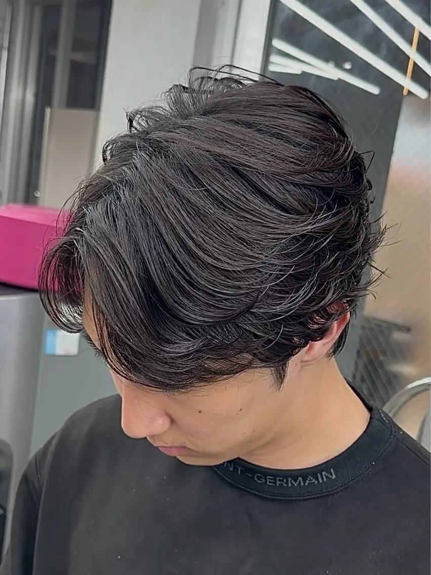 パーマ メンズ フェザーパーマ メンズパーマ カット パーマ 【OVARL】武田 まなみのヘアスタイル