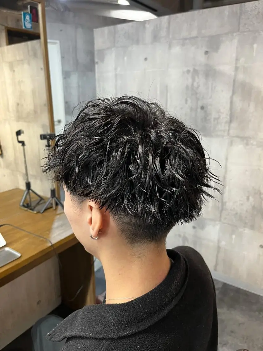ショート パーマ メンズ メンズパーマ ヘアーサロンSAKO 佐伯准哉のヘアスタイル