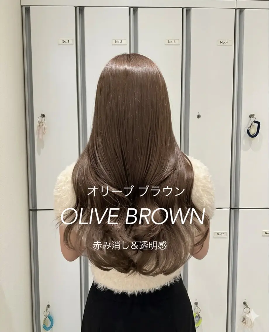 ロング カラー アディクシーカラー ブラウンカラー 透明感カラー オリーブブラウン シルバー ヘアカラー 透明感オリーブ🫒 ×レイヤーMIKUのヘアスタイル