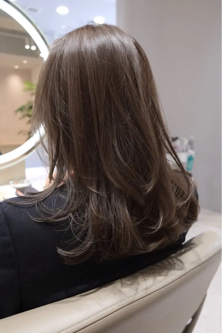 セミロング カラー ヘアカラー Agnos TAKEMURAのヘアスタイル