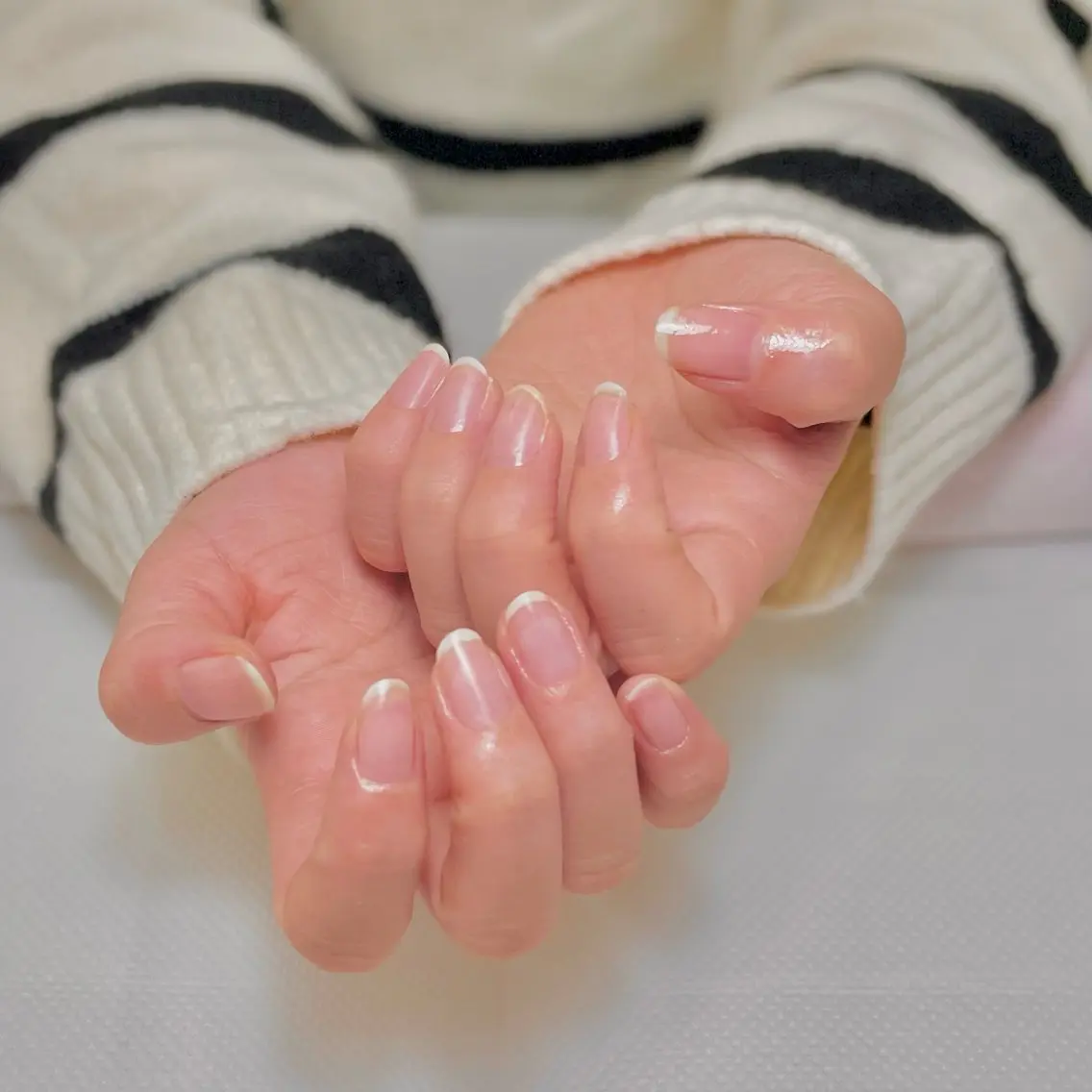 ネイル MAXKELLY正池 白フレンチ募集🕊️のネイルデザイン