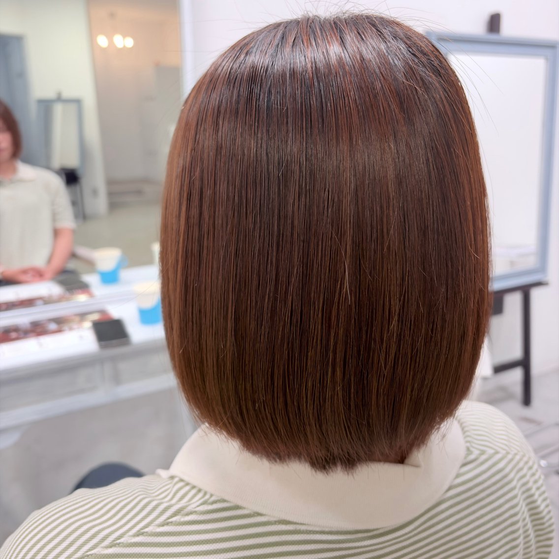 縮毛矯正⭐️髪のダメージが気になる方におすすめ✨髪に優しい薬剤でサラサラヘアに🎀 U24大歓迎🎀の写真
