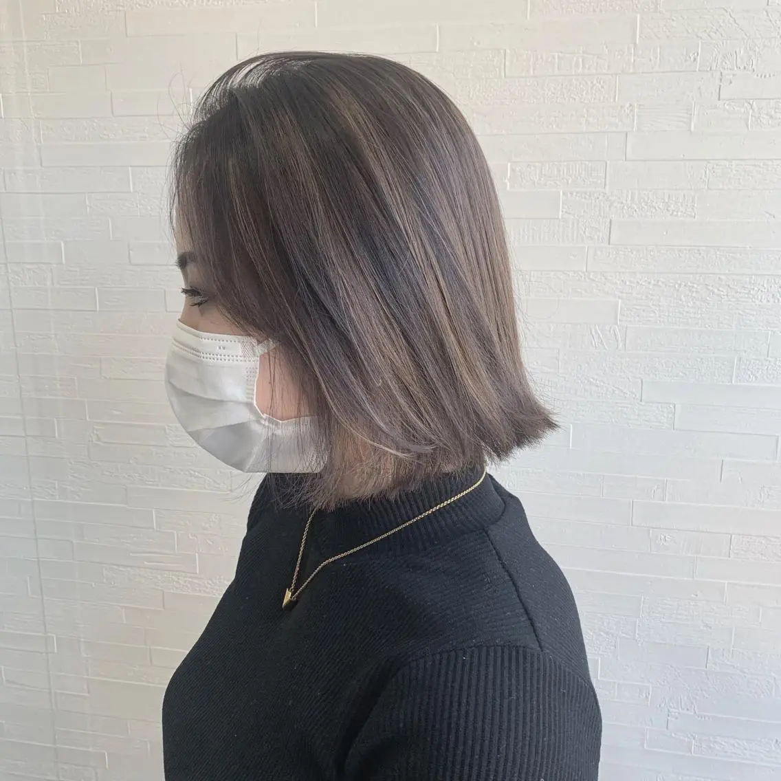 ショート カラー ハイライトカラー ハイライト ヘアカラー 袴田 伊代のヘアスタイル