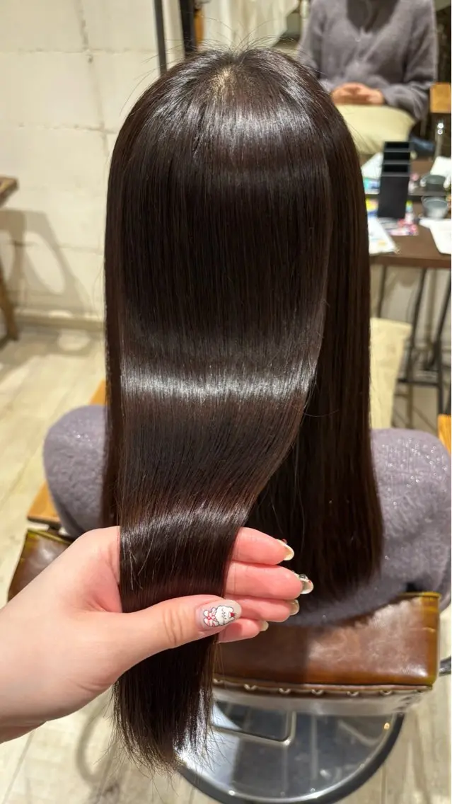 ロング 縮毛矯正 おがわ らいむ🕊️のヘアスタイル