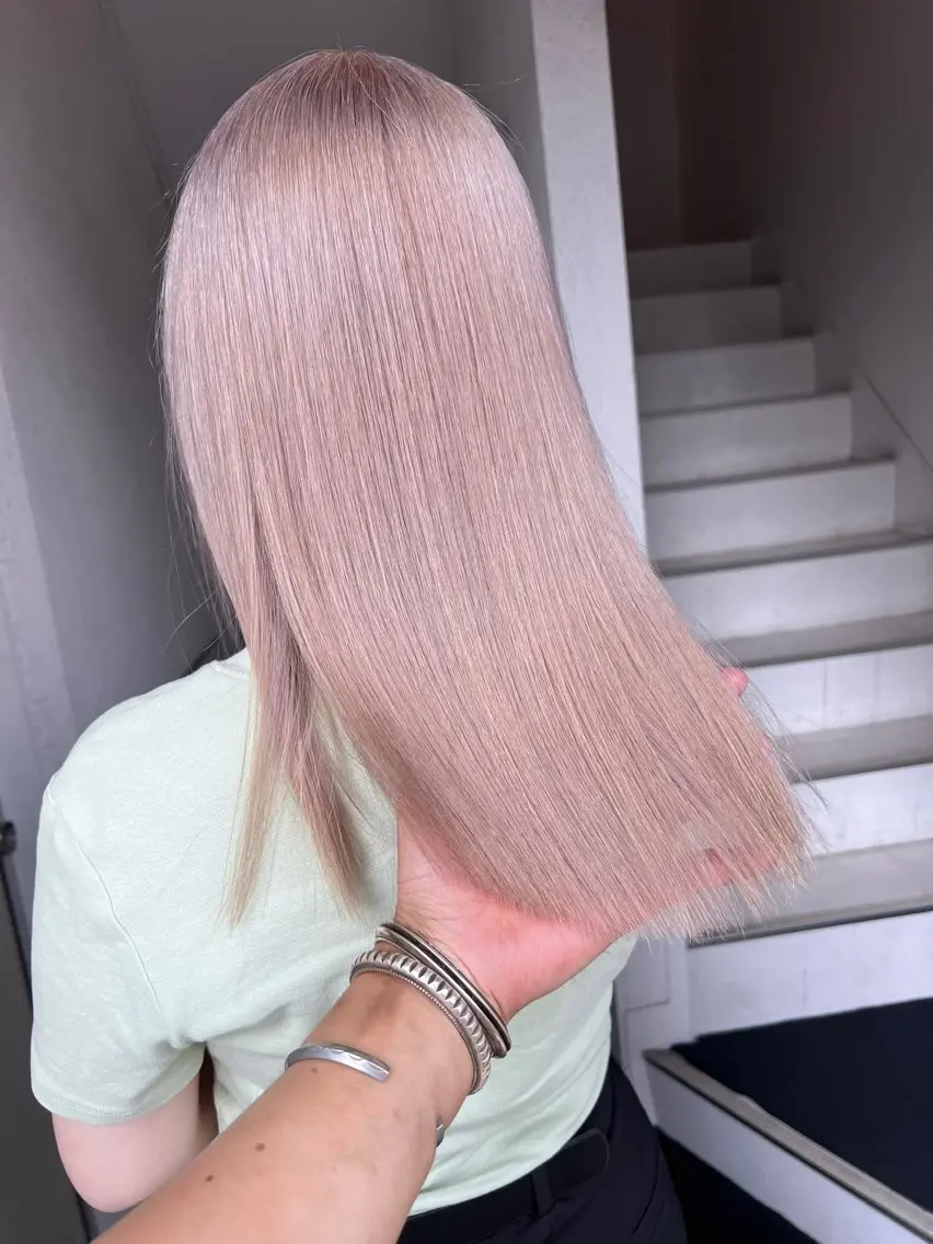 ロング カラー ベージュカラー ブリーチ ケアブリーチ 透明感カラー ダブルカラー ヘアカラー Lima/ハイトー ン/ブリーチ/心斎橋のヘアスタイル