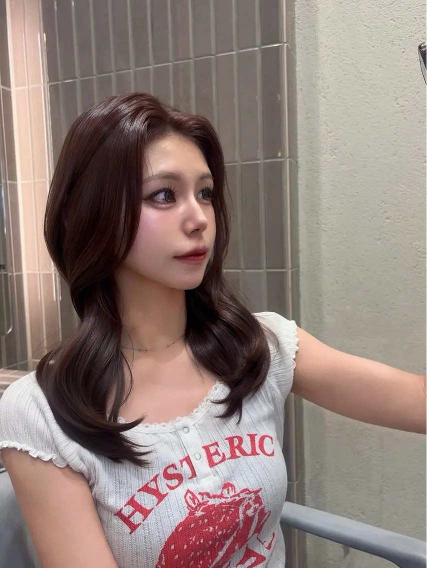 セミロング カラー 渡海 みのりのヘアスタイル