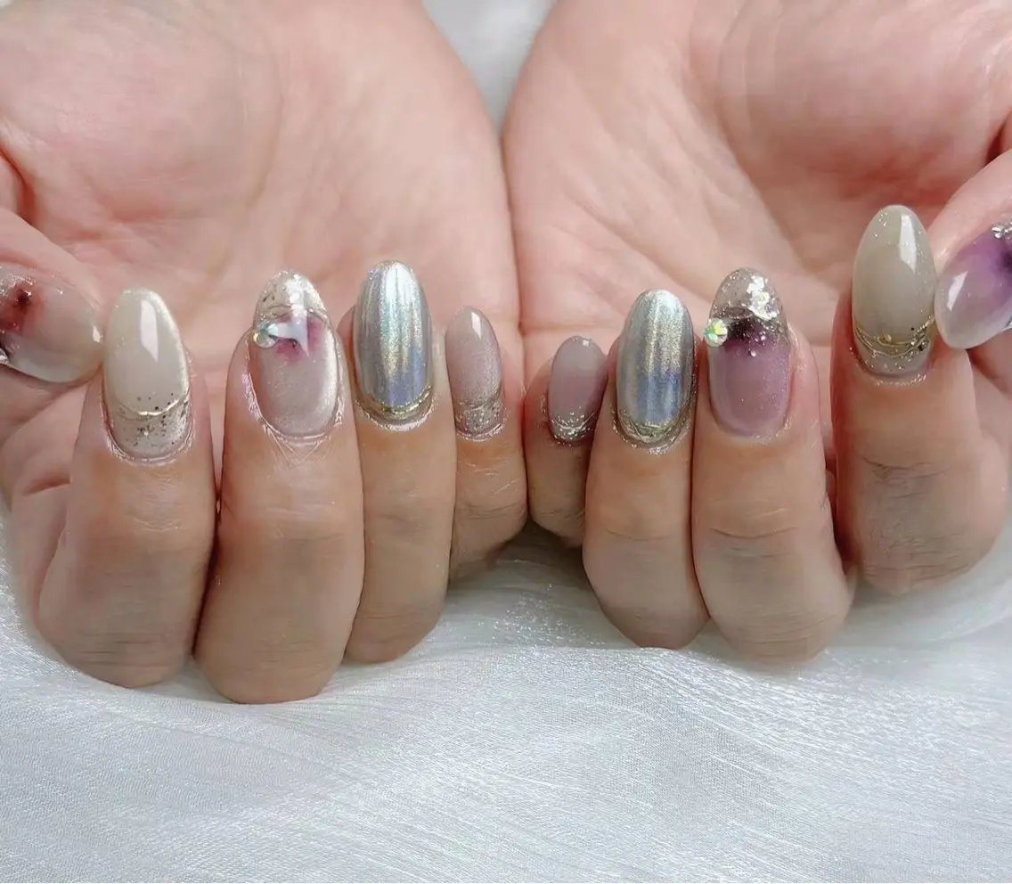 ネイル アートネイル フラワーネイル フットネイル ジェルネイル マグネットネイル babarla Nailのネイルデザイン