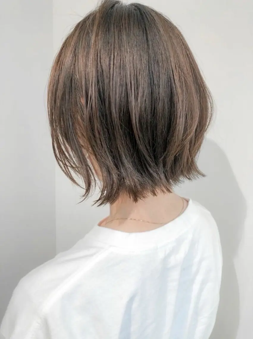 ショート カラー ヘアカラー 艶髪⭐️白髪ぼかし ⭐️田玉裕樹のヘアスタイル