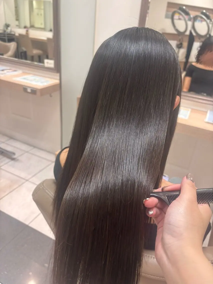 ロング 縮毛矯正 🍒Ash国立 阿部妃南🍒のヘアスタイル