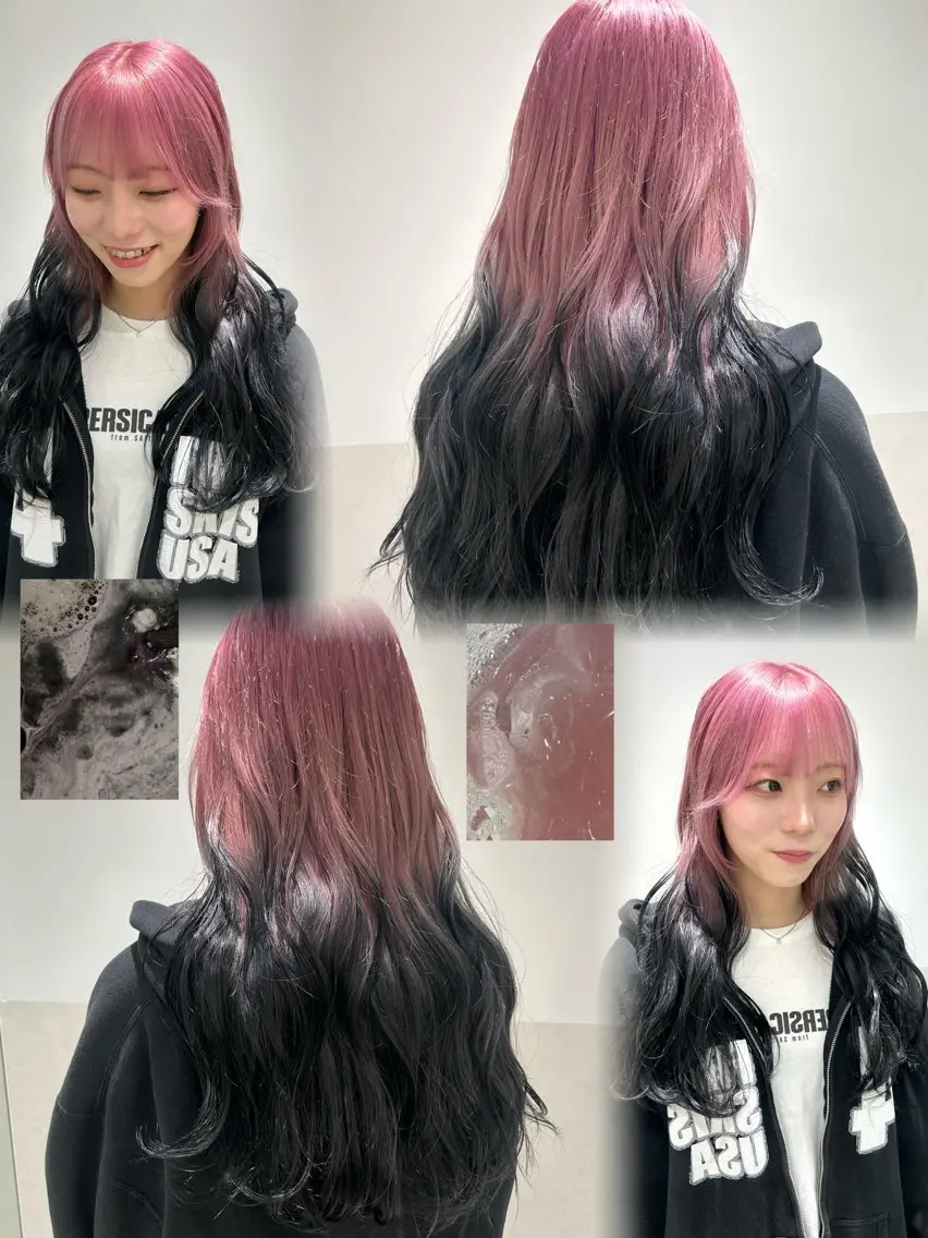 ロング カラー ヘアカラー トリートメント 🤍垢抜け♡透明感 カラーmoeka🤍のヘアスタイル