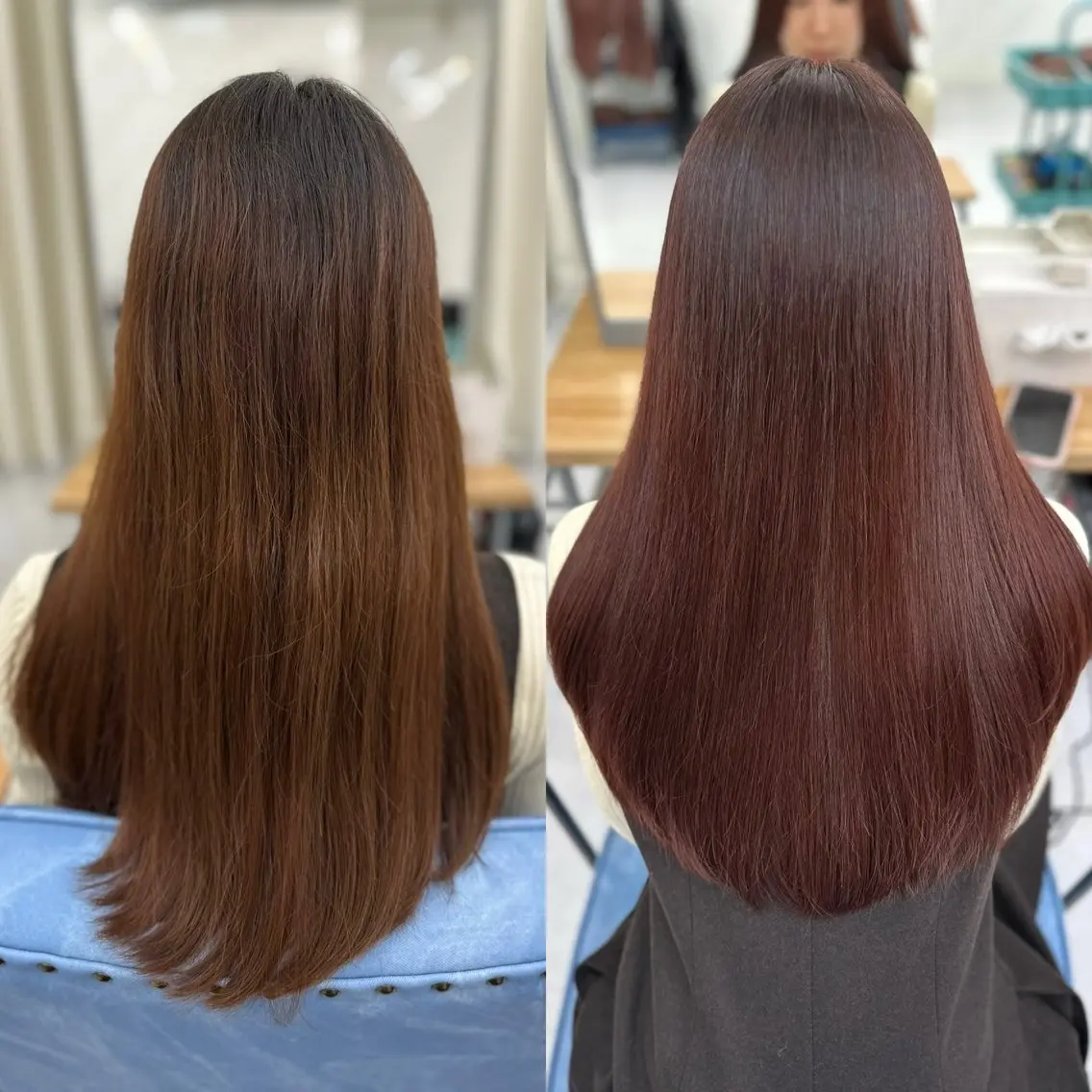 ロング カラー 髪質改善🩵縮毛矯正 代々木/木下のヘアスタイル