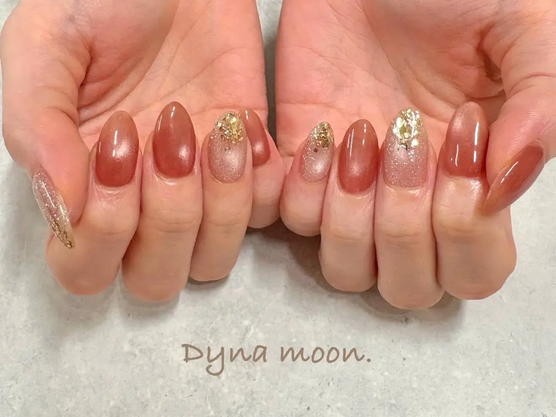 ネイル キラキラネイル マグネットネイル Dyna moon. yukihaのネイルデザイン