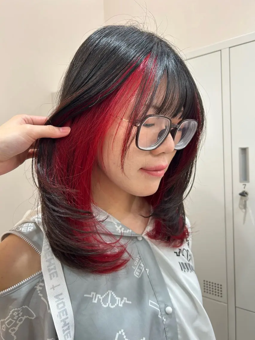 ミディアム カラー インナーカラー カット ヘアカラー トリートメント 透明感/ダブルカラー /🌸ERI🌸のヘアスタイル