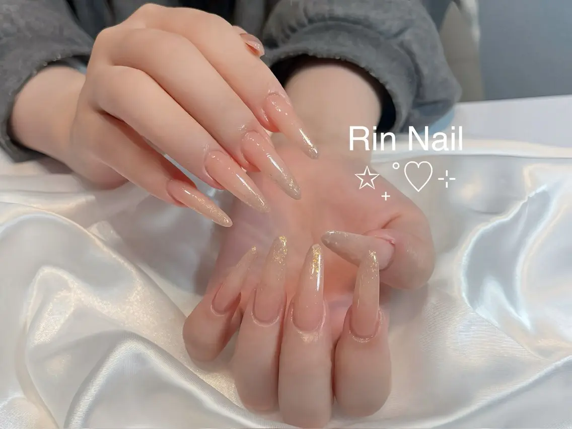 ネイル アートネイル ジェルネイル ロングネイル ニュアンスネイル スカルプネイル ハンドネイル Rin Nail 新大久保店のネイルデザイン