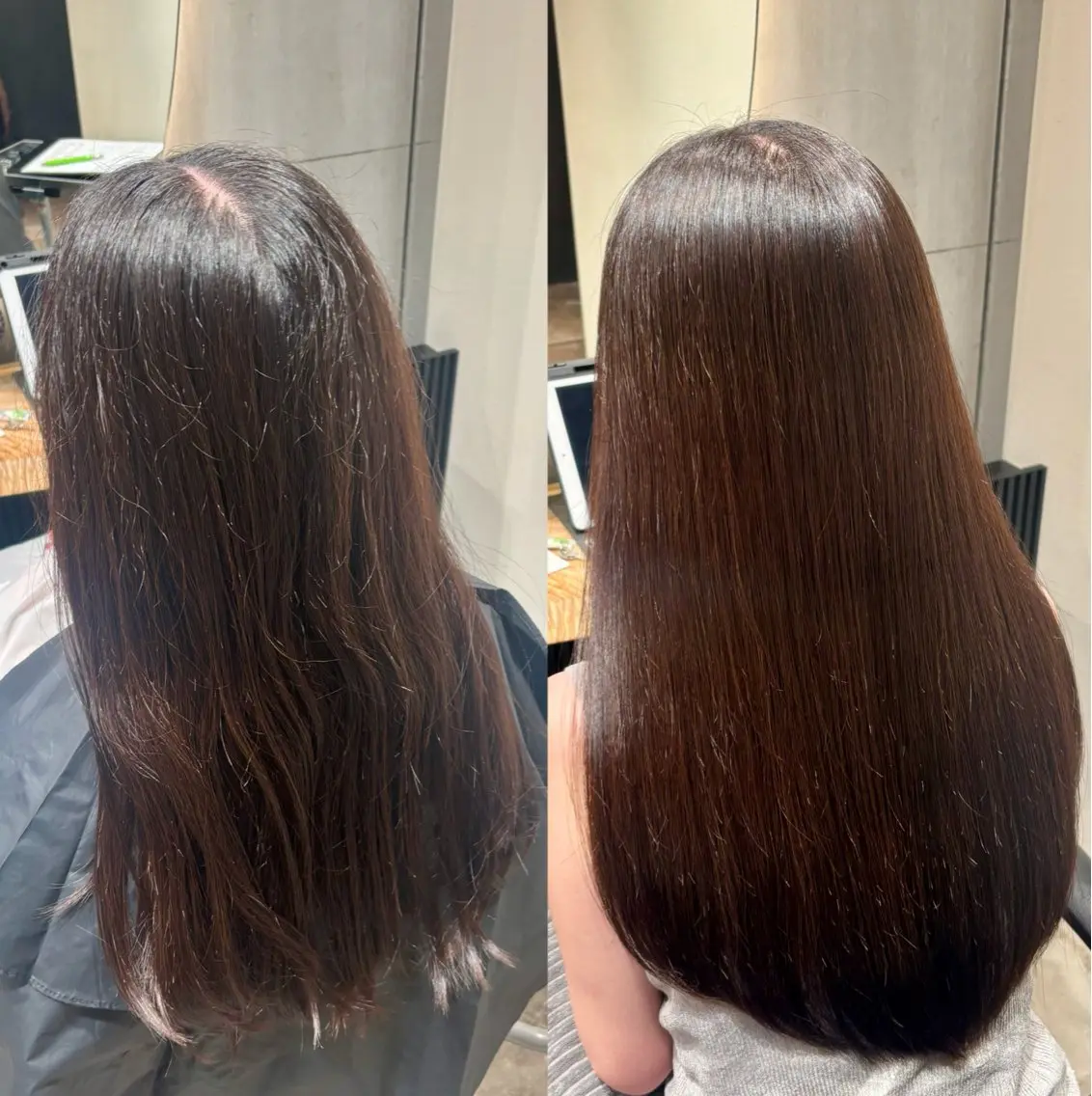 ロング 縮毛矯正 縮毛矯正 あずま みはなのヘアスタイル