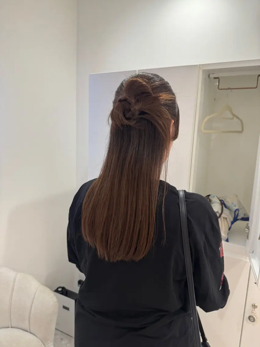 ロング ヘアアレンジ ヘアセット/レイヤー 縮毛矯正/はるか🎀のヘアスタイル