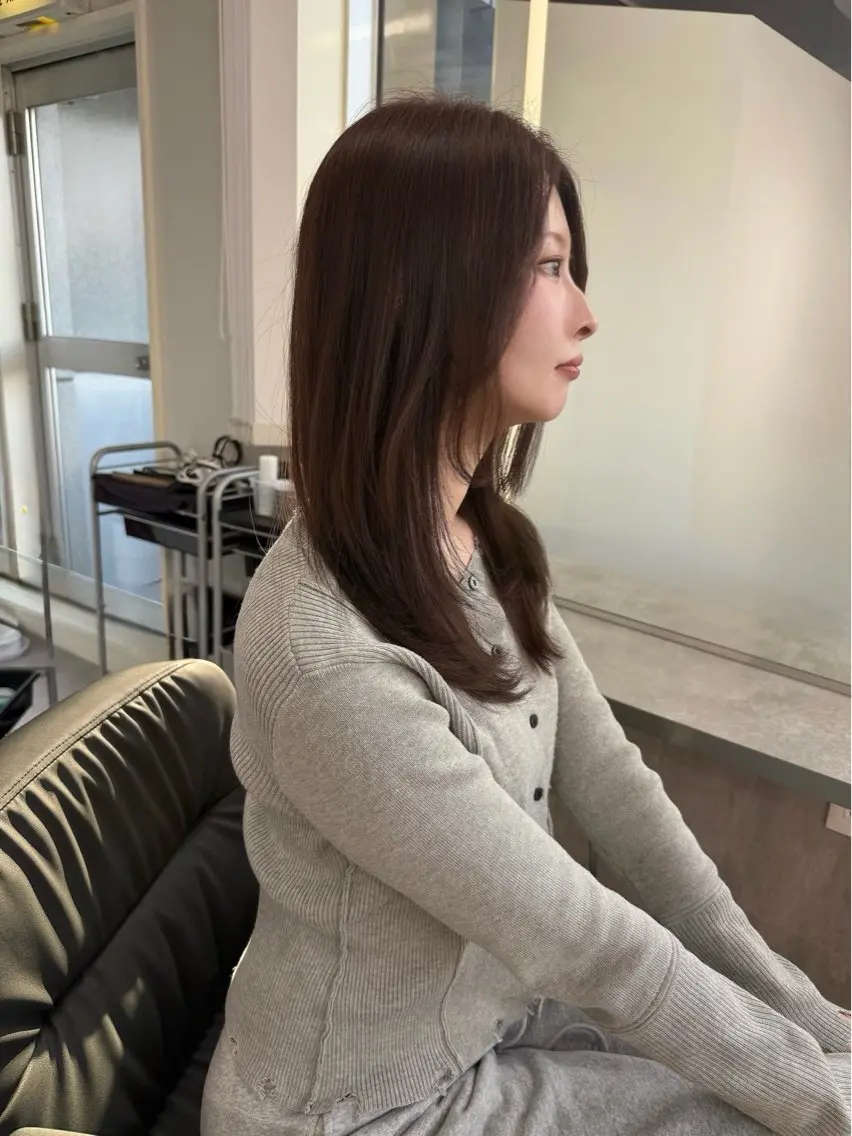 ロング カラー ブラウンカラー ヘアカラー Kd /名古屋カラーモデルのヘアスタイル