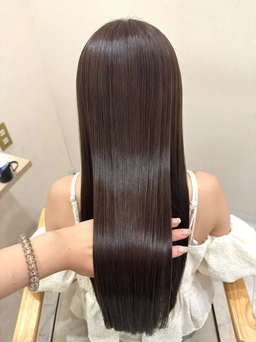 ロング 髪質改善 トリートメント 💎縮毛矯正/透明感 カラー💎椎葉みひろのヘアスタイル