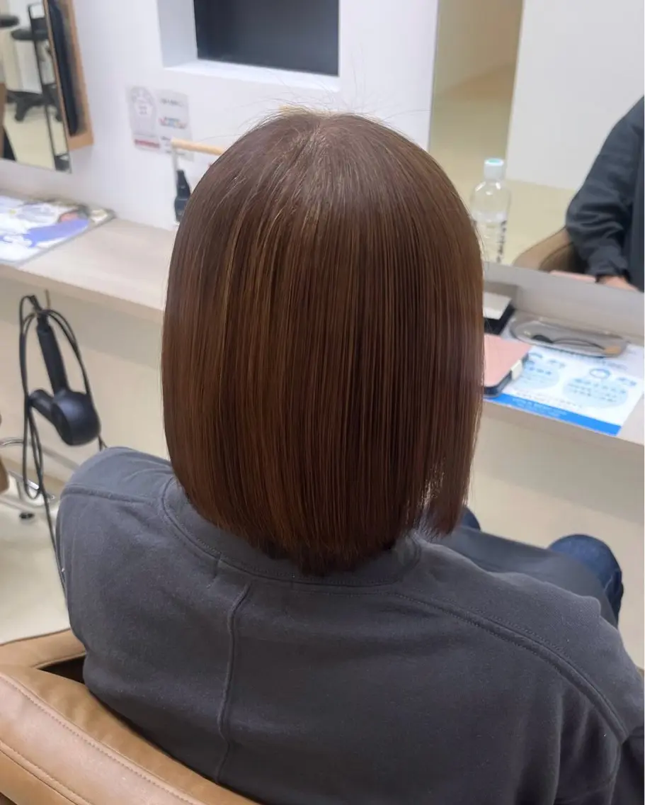 パーマ 酸性ストレート ストレートパーマ ルプラボウ 鈴木 莉菜のヘアスタイル