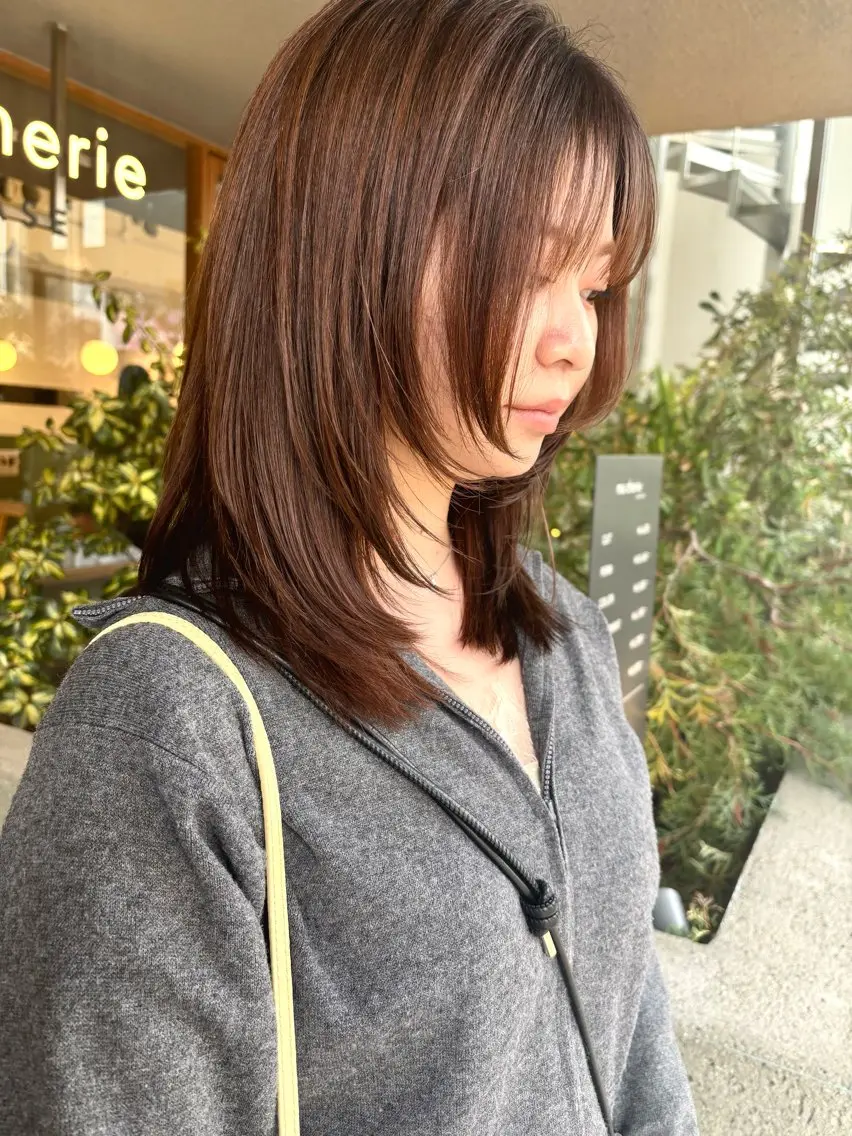 カット+透明感カラー+Aujua3stepトリートメントの写真