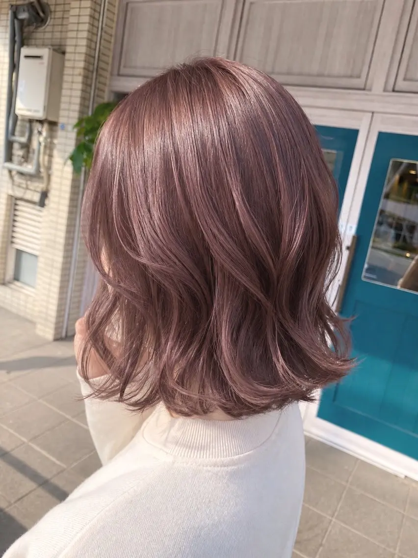 ミディアム カラー カット ヘアカラー トリートメント 野呂 隼人のヘアスタイル
