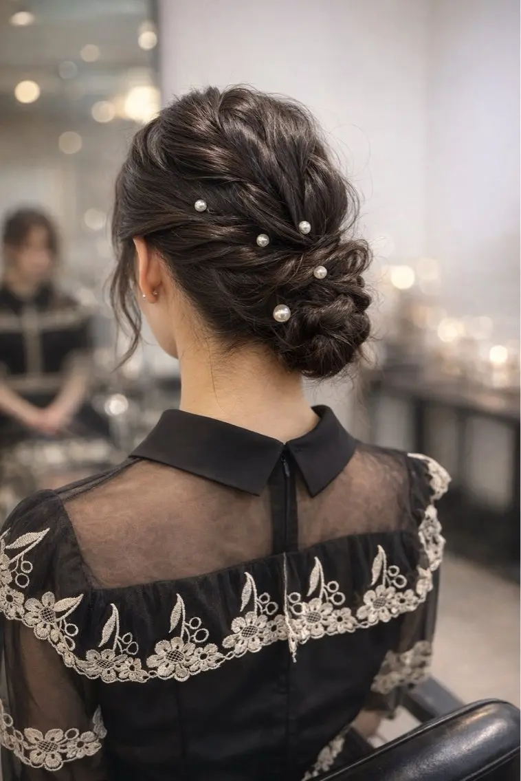 セミロング カラー パーマ ヘアアレンジ ヘアカラー トリートメント 透明感/オリーブ/ グレージュ/YUKAのヘアスタイル