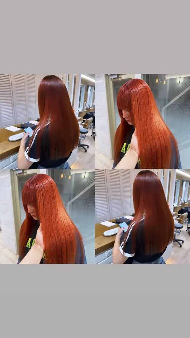 ロング カラー ブリーチ ♡韓国ヘア♡遠藤 美夢のヘアスタイル