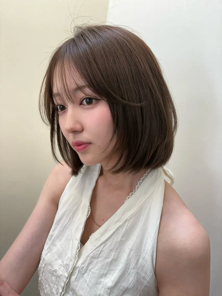 カラー ヘアカラー トリートメント 赤み・黄み消しカラー 🤍韓国ヘア アオイのヘアスタイル