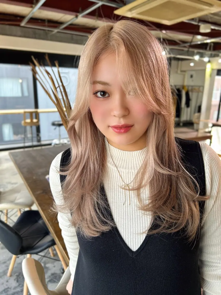 💫トリプルカラー💫ケアブリーチ2回➕フルカラー➕1stepトリートメントの写真