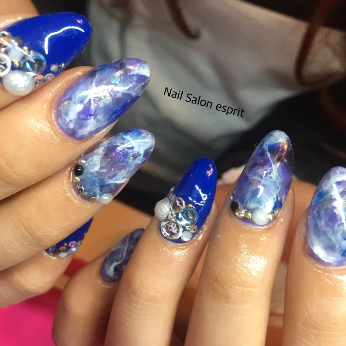ネイル ブルー Nail Salon espritのネイルデザイン