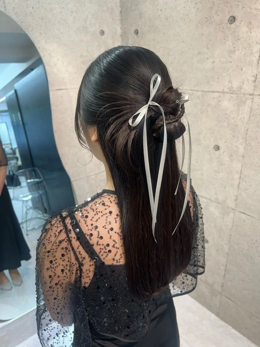 ロング ヘアアレンジ ヘアセット ヘアメイク/髪質改善 🎀Moeri🎀のヘアスタイル