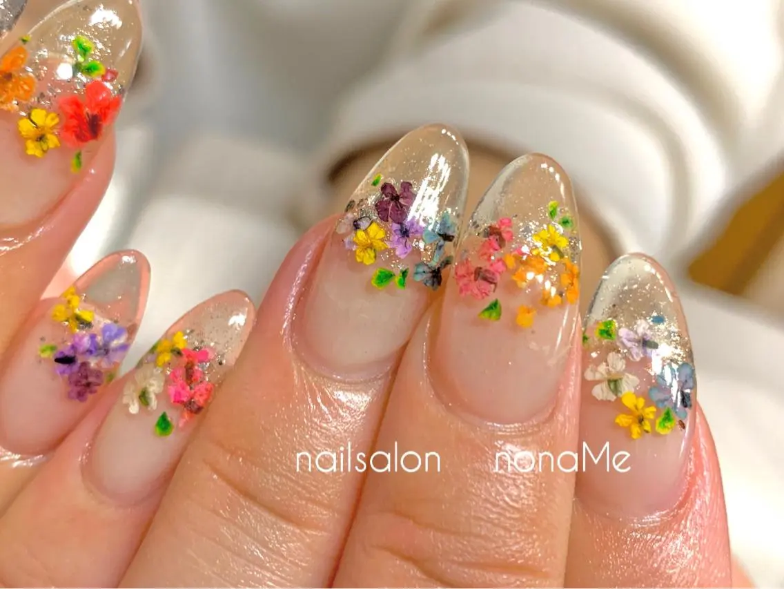ネイル クリアネイル nonaMe 森のネイルデザイン